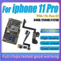 Original Unlocked Mainboard For iPhone 11 Pro Motherboard Clean iCloud Support Update With iOS System Full Chips Logic Board