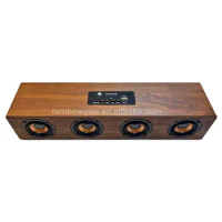 KTS-1108 64 MM High Quality Portable Wooden Case Multi-Loudspeakers FM TWS Speaker