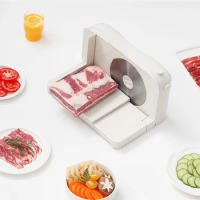 Multifunctional Meat Slicer Electric Mutton Roll Slicer Small Frozen Meat Fat Beef Slicer Household Meat Planer Folding Storage