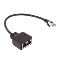 Bộ phân tách cáp mạng Ethernet RJ45 (1 cái), chuyển đổi từ 1 đầu đực sang 2 đầu cắm cái