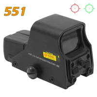 551 Red Green Dot Holographic Sight Scope Tactical Hunting Optical Collimator Sight Riflescope with 20mm Mount Gun Accessories