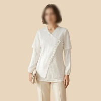 Blouse Tunik Putih Premium Wrap Lace / Baju Atasan Muslimah Kerja Formal Elegan / Blouse Kondangan L