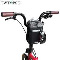TWTOPSE 2L Folding Bike Bicycle Bag For Brompton Birdy Dahon Handlebar Saddle Water Bottle Bags With Shoulder Strap Accessories