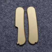 1 Pair Hand Made Brass Scales for 85mm Victorinox Evolution Delemont Swiss Army Knife