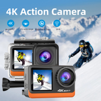 Ultra HD 4K 16MP WiFi Action กล้อง Dual Screen 2.0 IPS LCD 170 ° มุมกว้าง30M กันน้ำ Go Sport Pro หมวกนิรภัย Video Cam