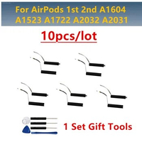 10pcs/lot For airpods 1st 2nd A1604 A1523 A1722 A2032 A2031 For air pods 1 air pods 2 A1596 replaceable Battery GOKY93mWhA1604