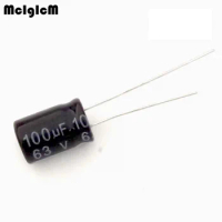 1000pcs Aluminum electrolytic capacitor 100uF 63V 8*12 Electrolytic capacitor