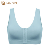 Front Closure Bra Wirefree Back Support Posture Bra Full Coverage Plus Size Non-padded For Women Wireless XS-XXXL PLUS