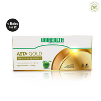 Premium Astaxanthin 12mg plus Applephenon 250mg - Asta-Gold - 2 strip 12 kapsul quidfast (1 boks)