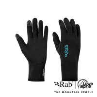 【RAB】 Power Stretch Contact Glove Wmns 保暖刷毛觸控手套 女款 黑色 #QAH56