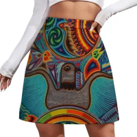 MEXICAN HUICHOL ART Mini Skirt clothes for woman summer dress women 2023 Sexy mini skirt fairy core