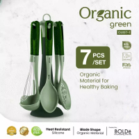 Bolde Organic Green Silicone Utensils 7pcs Set