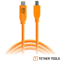 TETHER TOOLS CUC2515-ORG TetherPro USB C 轉 Micro USB B 2.0 5PIN(正成公司貨)