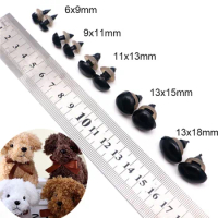 Black Plastic Safety Noses Oval for Amigurumi Doll Teddy Bear Animal Stuffed Toy Puppet Crafts DIY Making with Plastic Washers