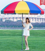 兩件--戶外遮陽傘太陽傘超大號雨傘廣告傘擺攤傘庭院傘大型圓傘印刷商用