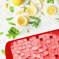 Kitchen Bar Cooking Candy Color Silicone Mini Square Ice Mold Ice Cream Cube Tray Mould