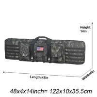 81 97 106 122cm Tactical Gun Bag Double Rifle Case Military Molle Rifle Bag Sniper Airsoft Gun Case Backpack Hunting Gun Holster