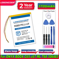 LOSONCOER 3700mAh For ONYX BOOX C65 c67 Battery ML T68 306483
