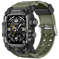 AmBand Apple Watch 專用保護殼 ❘ M3 美國鋼鐵特攻軍規 軍綠TPU 錶帶 ❘ 45mm - Apple Watch 9 / 8 / 7