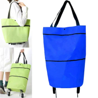 Folding Shoulder Shopping Bags Trolley Reusable Shopper Bag Supermarket Package Large Grocery Food Organizer Vegetables Handbags