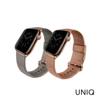 【UNIQ】Apple watch 38/40mm Mondain極簡薄型高級不銹鋼超柔軟真皮革錶帶