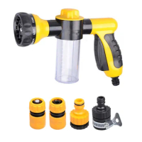 8 in 1 Portable Foam Spray Water Gun, High Pressure Jet Cleaning Tool Multifunction Foam Nozzle for Car