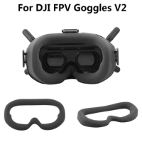 Drone Goggles Face Plate Replacement Kit for DJI FPV Goggles V2 Face Mask Cover Drone Flight Glasses Sponge Foam Eye Pads