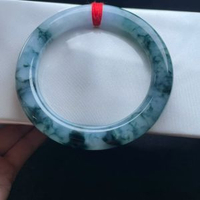 天然緬甸冰飄烏雞翡翠手鐲種老水足飄烏雞靈動飄逸質地細膩特色
