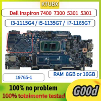 19765-1.For Dell Inspiron 7400 7300 Vostro 5301 Laptop Motherboard.With CPU I3-1115G4/i7-1165G7/i5-1135G7.16GB RAM.100% Tested