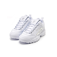 FILA DISRUPTOR II METALLI 女運動老爹鞋-白/銀 5-C109Y-103