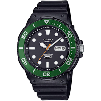 CASIO 卡西歐 潛水運動風手錶 520送禮推薦-綠x黑 MRW-230H-1E3
