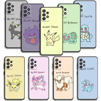 Phone Case For Samsung Galaxy A12 A34 A54 A73 A53 A71 A51 A31 A33 A22 A21s A13 A32 A72 A52 A23 Shell Anime Pokemon Pikachu