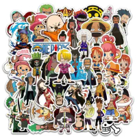 50Pcs Japan Anime One Piece Figure Luffy Toy Sticker Notebook Motorcycle Skateboard Computer Mobile Phone Stickers Toy Gifts