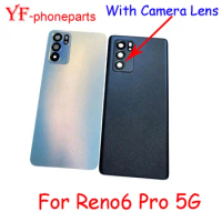 AAAA Quality For Oppo Reno 6 Pro Reno6 Pro 5G PEPM00 CPH2249 Back Battery Cover With Camera Lens Housing Case Repair Parts