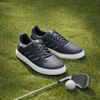 【adidas 愛迪達】RETROCROSS 24 高爾夫球鞋(IG3278 男款運動鞋 高爾夫休閒鞋 黑)