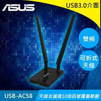 ASUS 華碩 Wireless-AC1300 雙頻 USB 網路卡 USB-AC58原價999【現省100】