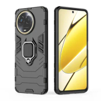 For Realme 11 5G Case Realme 11 5G 11 Pro Plus Cover Housing Shockproof Armor PC + Silicone Stand Protective Phone Back Cover