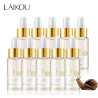 LAIKOU 10pcs 24k Gold Snail Serum Collagen Niacinamide Moisturizing Nourishing Anti-Aging Anti-Wrinkle Brightening Skin Care