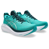 【asics 亞瑟士】慢跑鞋 男鞋 運動鞋 緩震 GEL-NIMBUS 27 綠 1011B958-400
