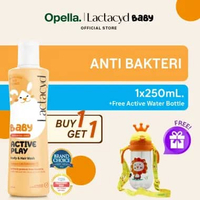 Buy 2 Get 1 Free Gift - 2 Lactacyd Baby Active Play 250ml + Free 1 Active Play Water Bottle