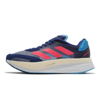 adidas 慢跑鞋 Adizero Boston 10 愛迪達 運動 男鞋 路跑 緩震 馬牌底 襪套包覆 藍 紅 GY0926