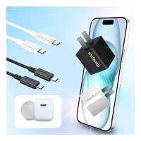 【Lenovo聯想】30W GaN氮化鎵迷你充電器套組 iphone16/15 PD快充充電頭 附Type-C to Type-C充電線