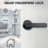Tuya Smart Fingerprint Door Lock Knob Bluetooth Wireless Digital Door Lock Fingerprint Password Home Security Remote Lock