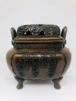 日本 明治時期  五郎三郎 文房銅香爐