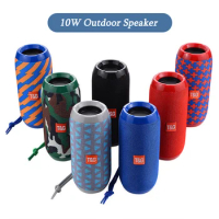 TG117 Outdoor Speaker Waterproof Portable Wireless Column Loudspeaker Box Support TF Card FM Radio Aux Input