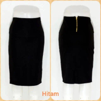 Rok Pendek Span Rok hitam Kerja Kantor Rok Hitam Bahan Karet