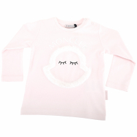 MONCLER MAGLIA 童裝 品牌毛毛標誌燙銀字母粉色棉質上衣