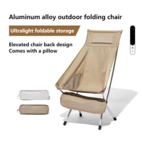 Outdoor Folding Chair Portable Moon Chair Fishing Chair Travel Camping Picnic Pony High Back Chair Outdoor Tools
