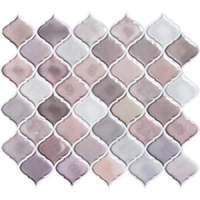 Peel and Stick Backsplash Wall Tiles 3D PU Glue Waterproof Self-adhesive Tiles DIY Lantern Wallpaper Waterproof