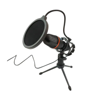 【工具網】USB電競麥克風 心型指向收音設計 桌上型麥克風 降噪電容麥克風 三腳架型直播麥克風(180-SUM10)
